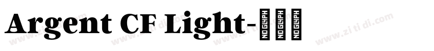 Argent CF Light字体转换